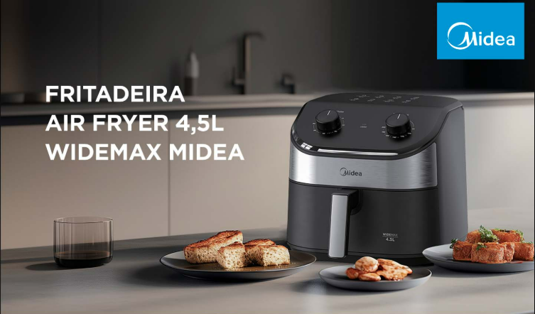Fritadeira Air Fryer Midea 4,5L WideMax é Boa? Review Completo 2025